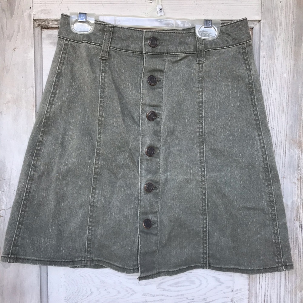 Mossimo Green denim skirt